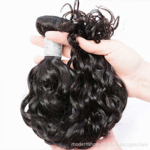 Wet and wavy virgin brazilian human hair bundles,water wave mink bundle hair with lace closure